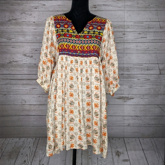 umgee • boho babydoll tunic peasant dress - Picture 2 of 6